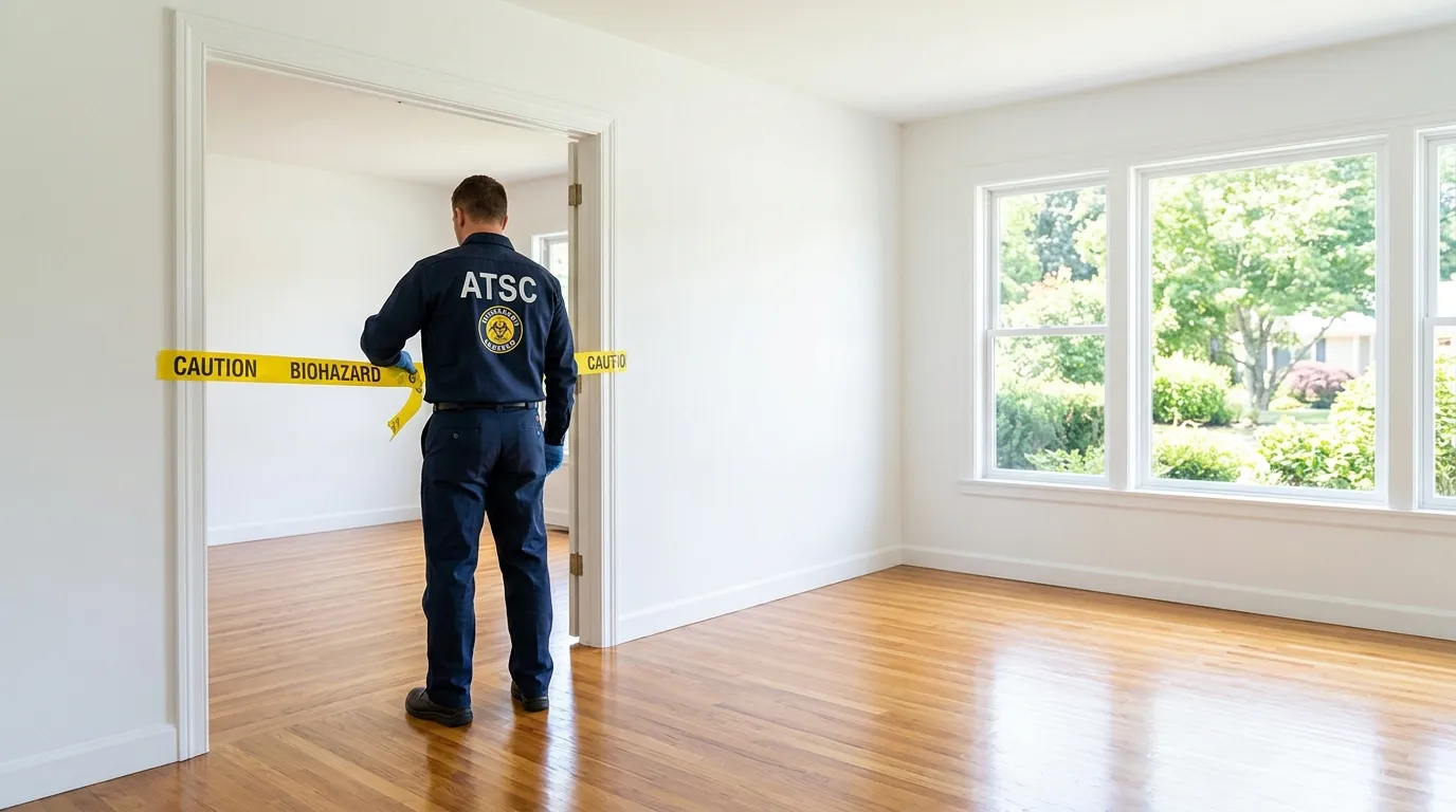 Certified biohazard cleanup crew performing Trauma Scene Cleanup in Mount Rainier